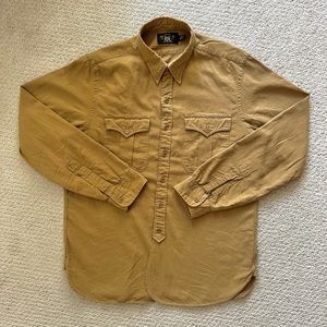 Ralph Lauren Herringbone Khaki Button Up Shirt